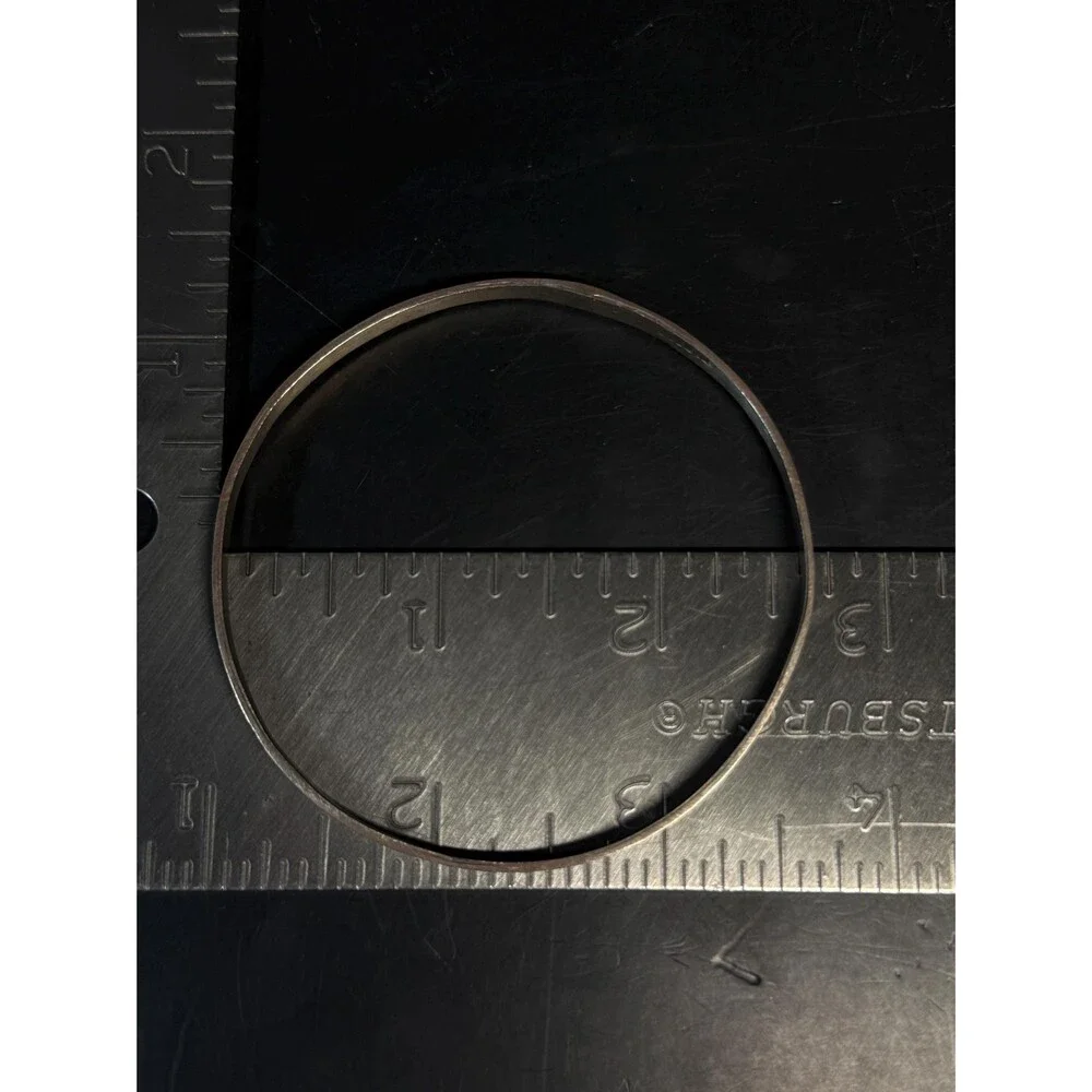 Vintage Alpaca Silver Turquoise Inlay Bangle Bracelet Mexico